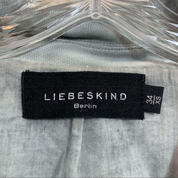 Liebeskind Gray Knit Felpa Three Button Blazer - Picture 3 of 5